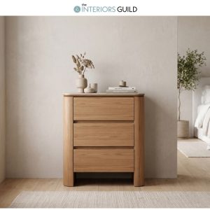 Parson 3 Drawer Bedside Table | P2502DC03